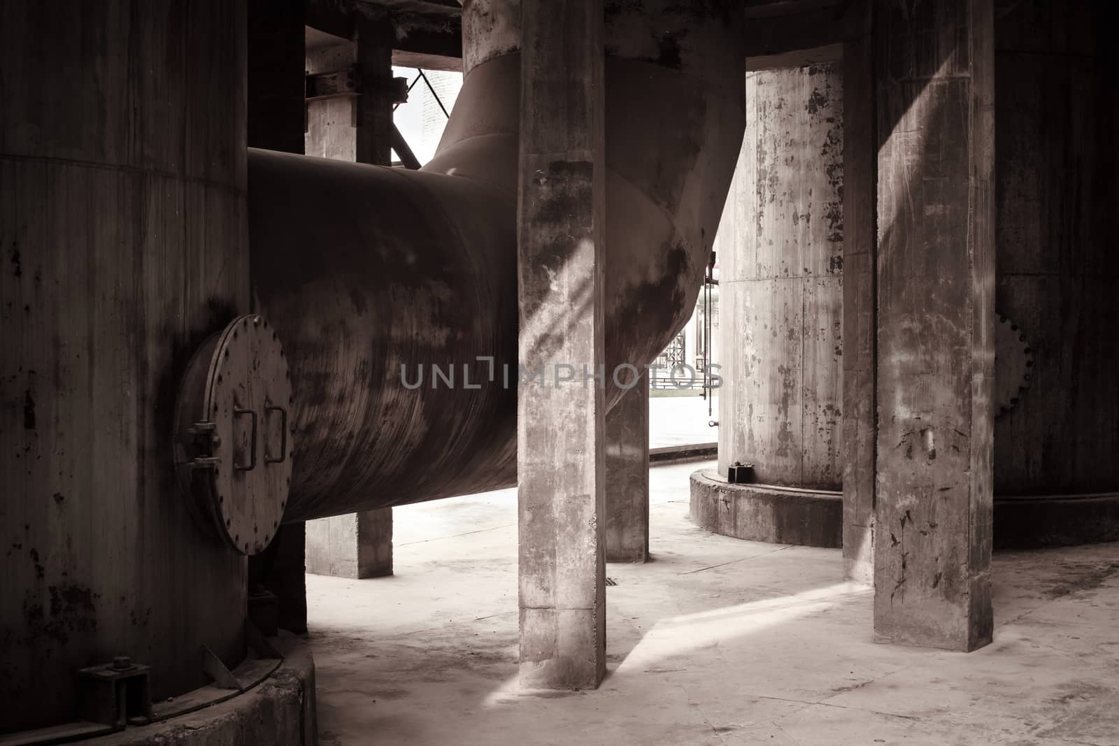 Old factory with antique color