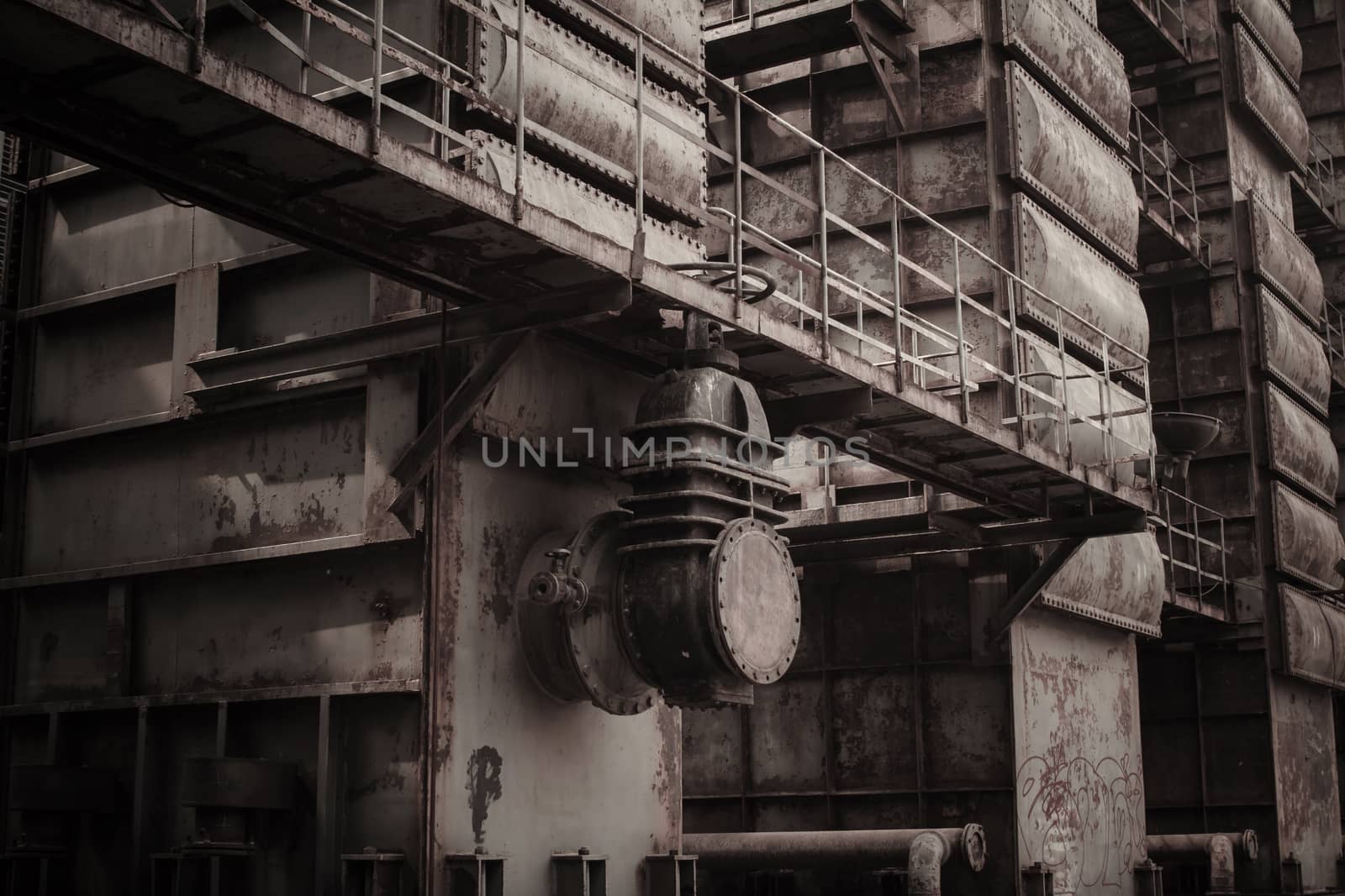 Old factory with antique color