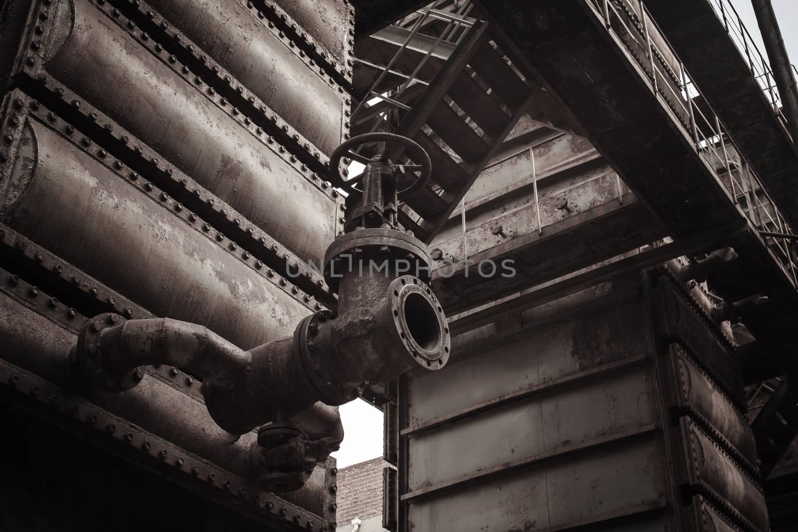 Old factory with antique color