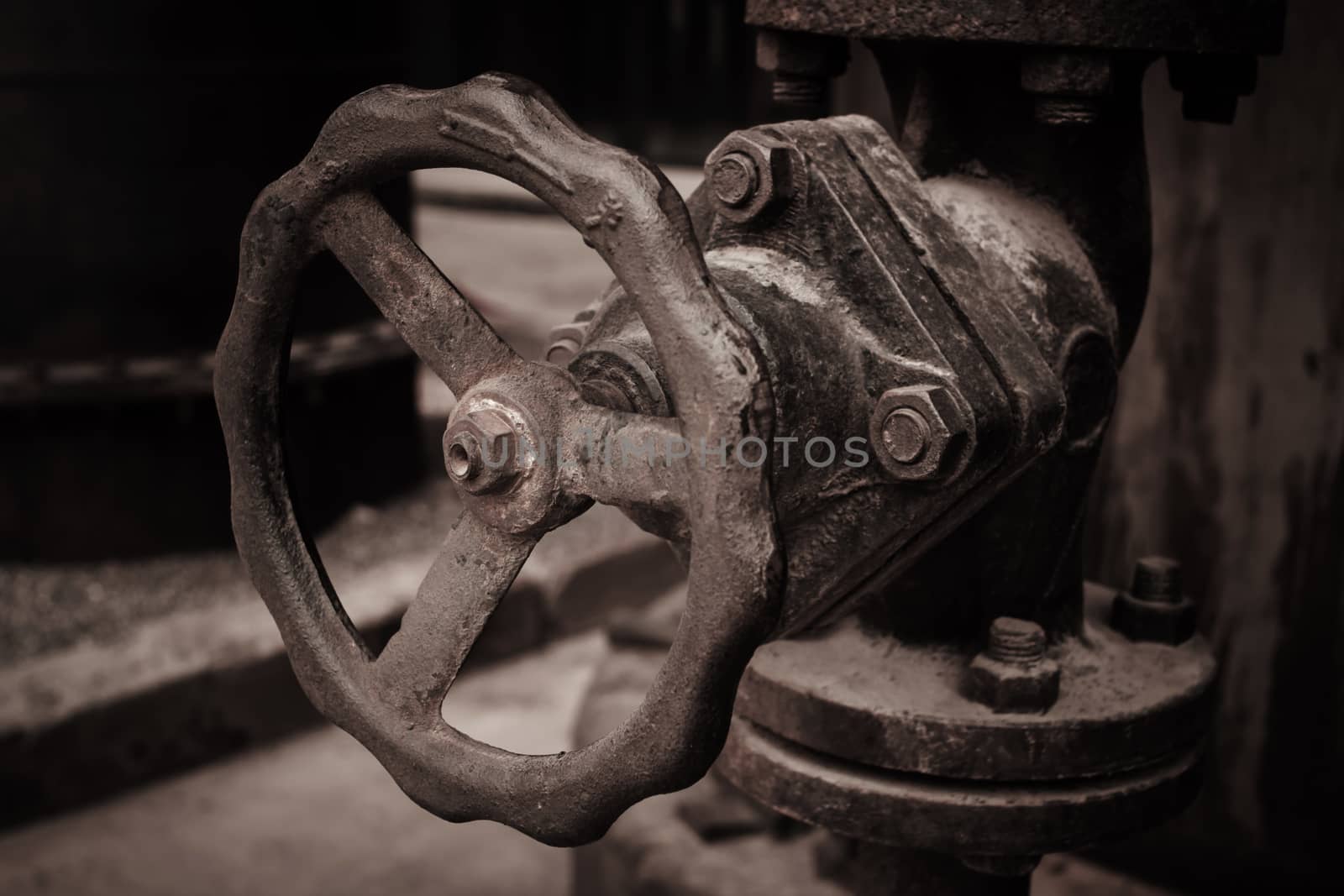 Old factory with antique color