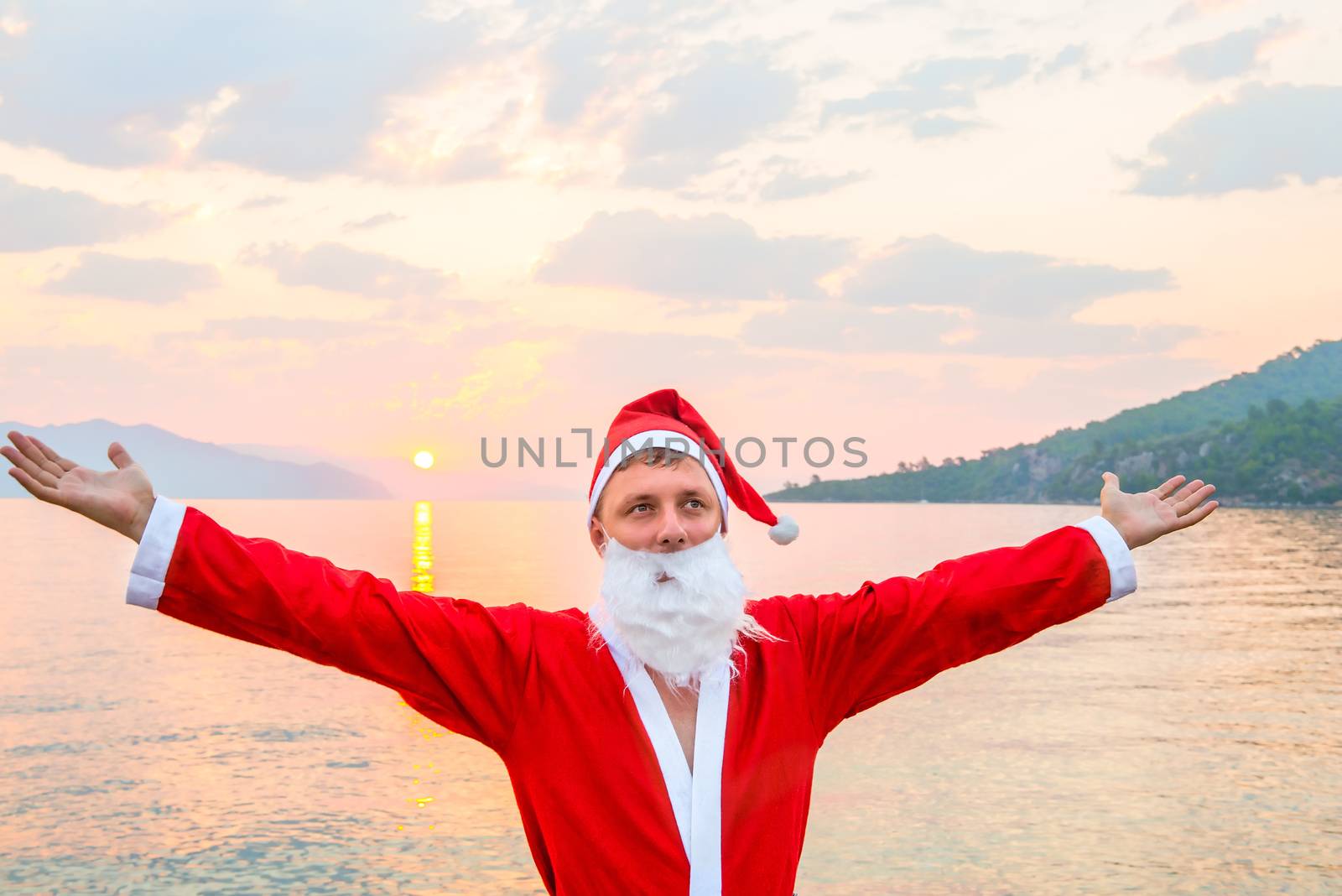 Santa Claus is enjoying summer vacation by kosmsos111