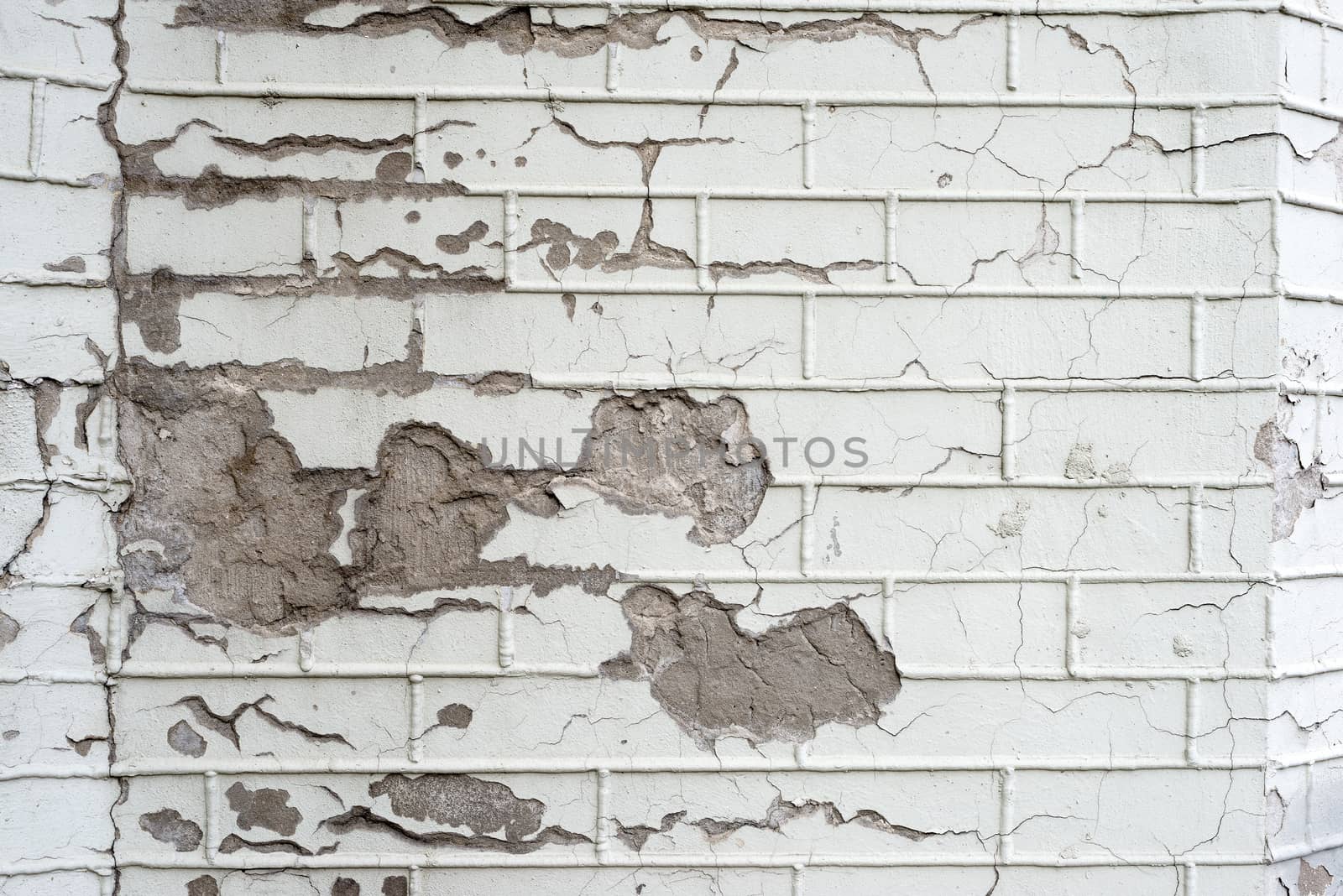 White brick wall for background or texture