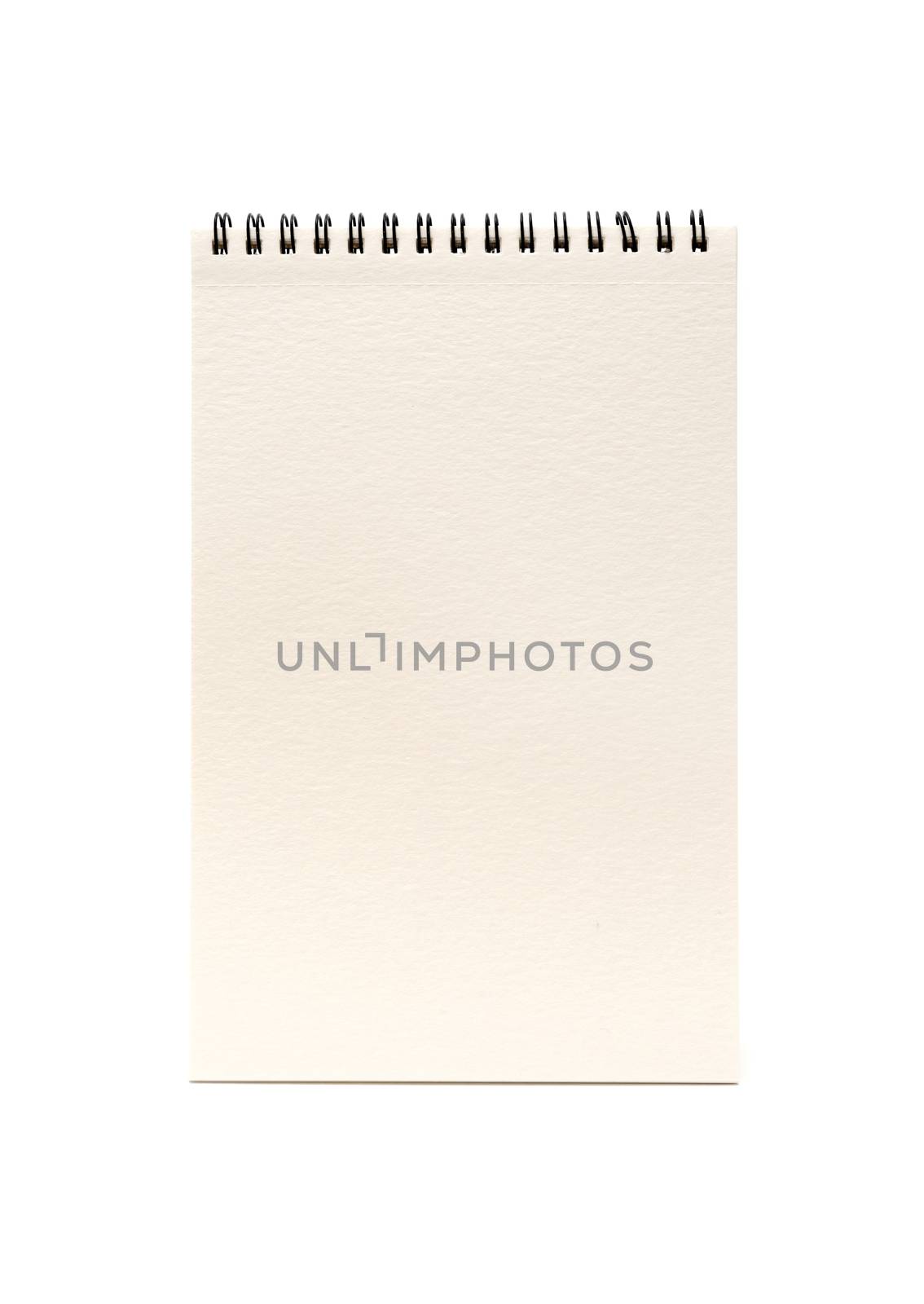 Blank one face white paper notebook vertical