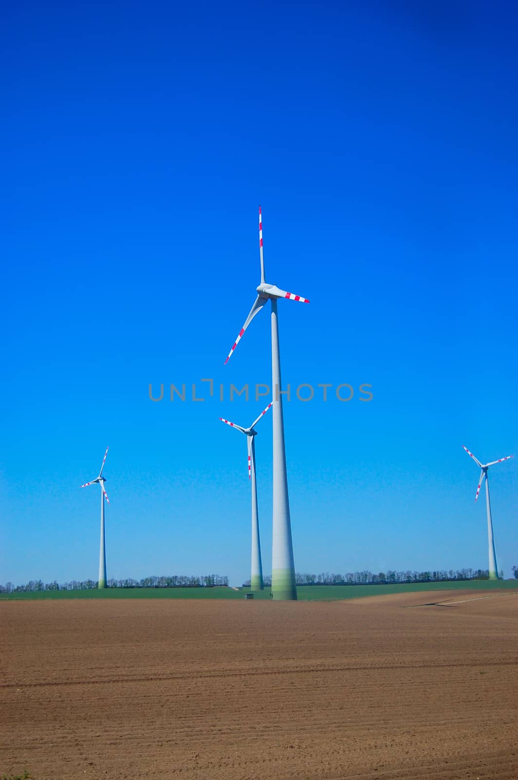 Windmill in Holland on background of sky