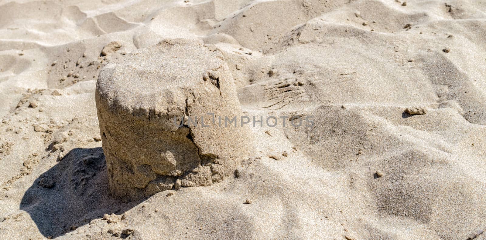 Small castle in the sand.