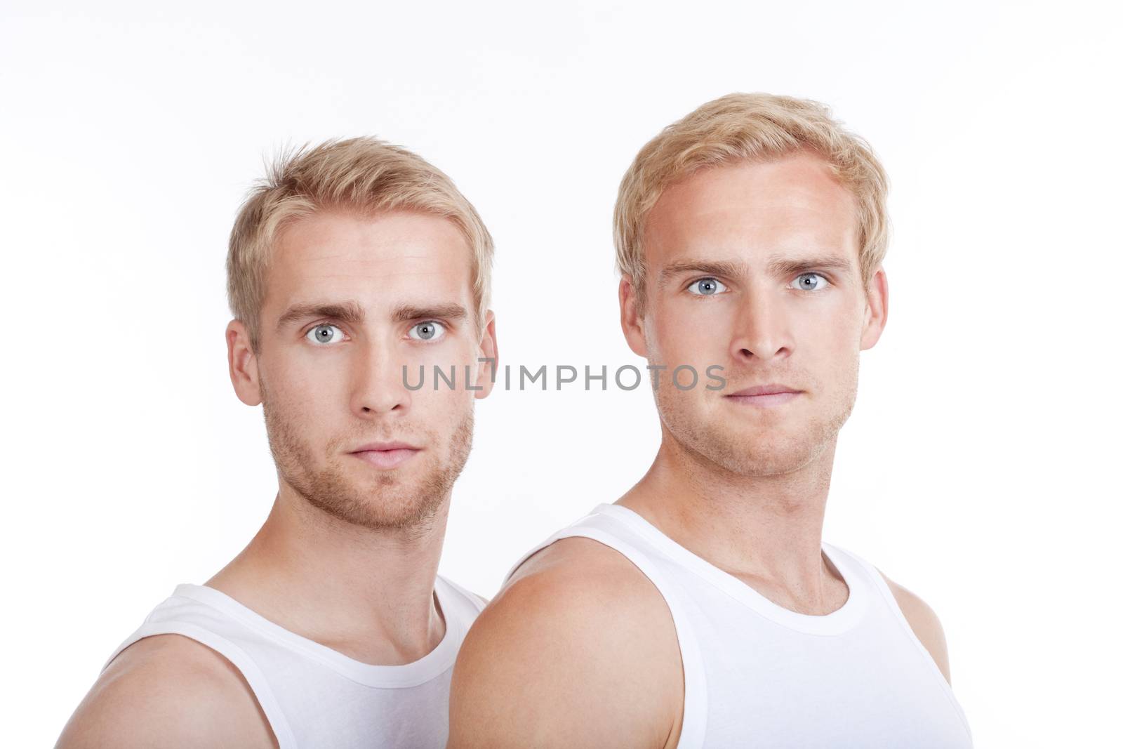 portrait of twin brothers by courtyardpix