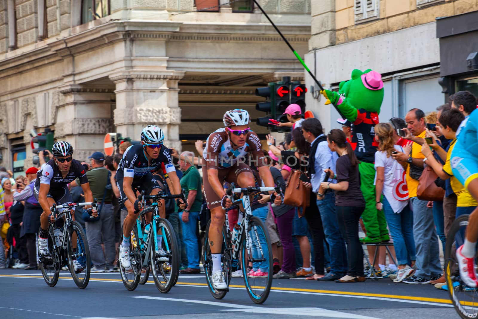 TRIESTE, ITALY - JUNE, 01: Cyclist during the final parade of 97th edition of the Giro d'Italia on November 01, 2014