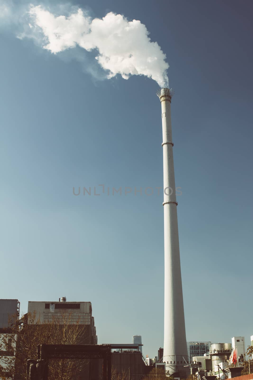 Smoke and chimney,in Beijing