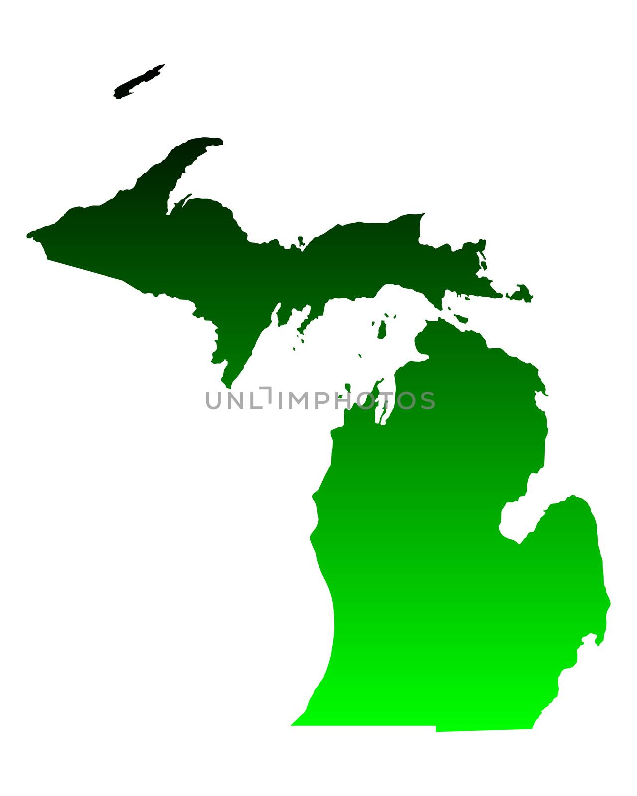 Map of Michigan by rbiedermann