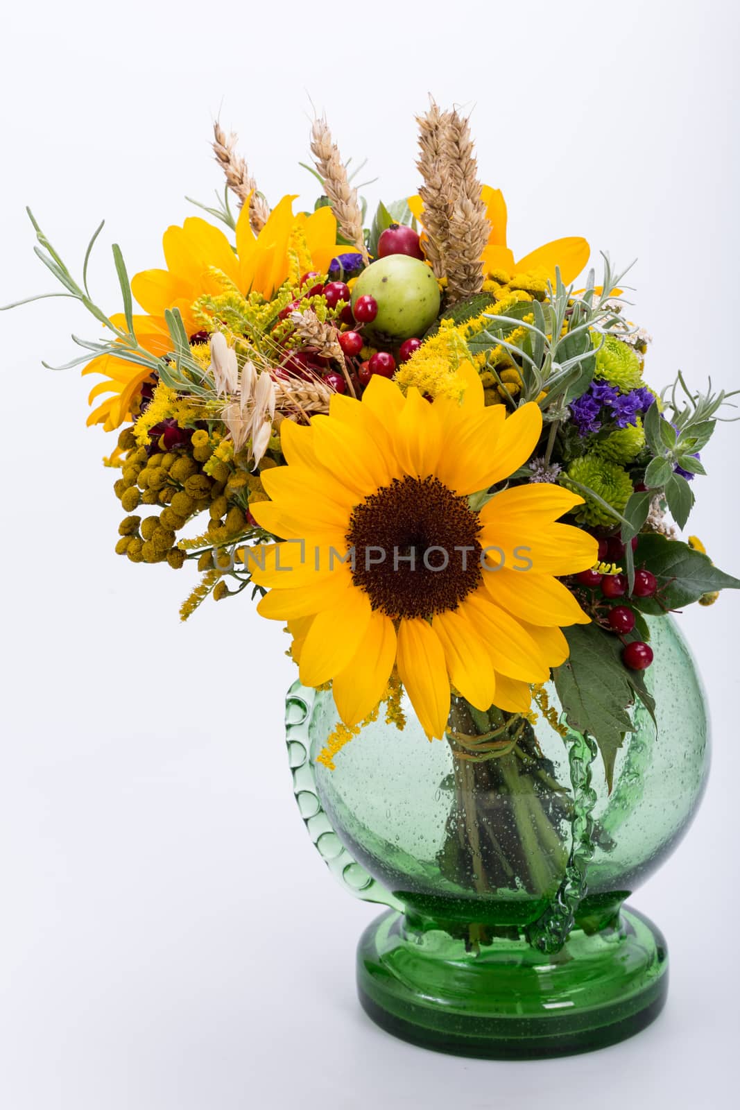 beautiful bouquets of flowers and herbs  by wjarek
