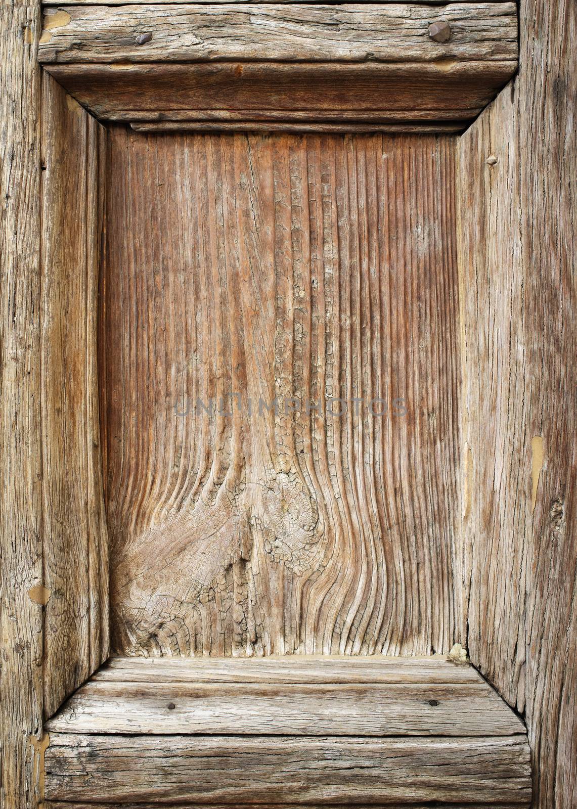 Detail of an old wooden door.