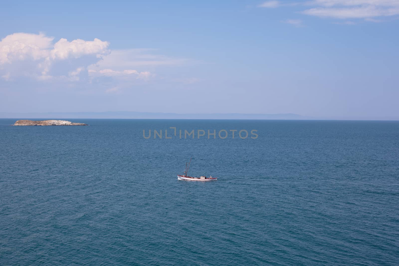 Island above the sea in Sozopol in Bulgaria
