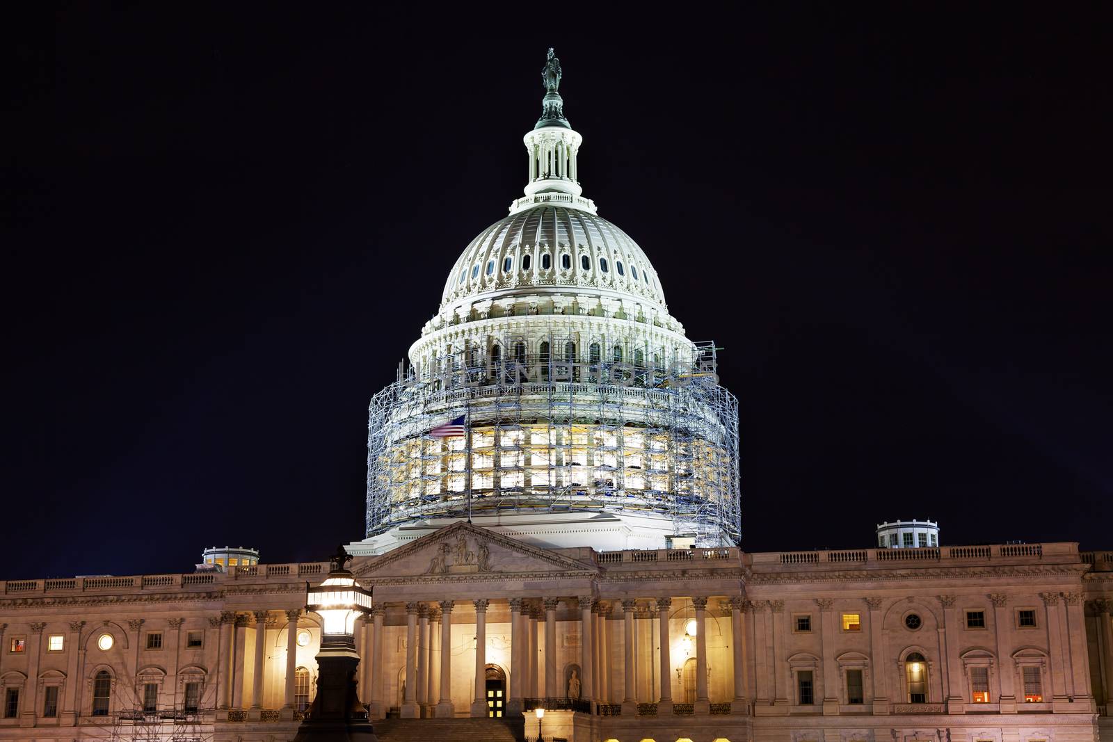 US Capitol North Side Construction Night Stars Washington DC by bill_perry