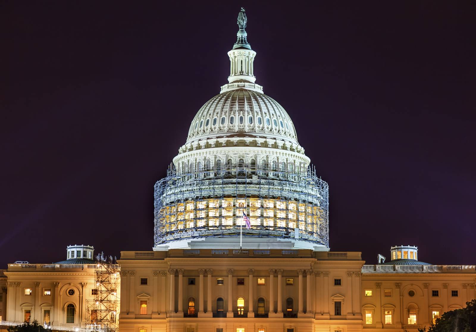 US Capitol South Side Construction Night Stars Washington DC by bill_perry