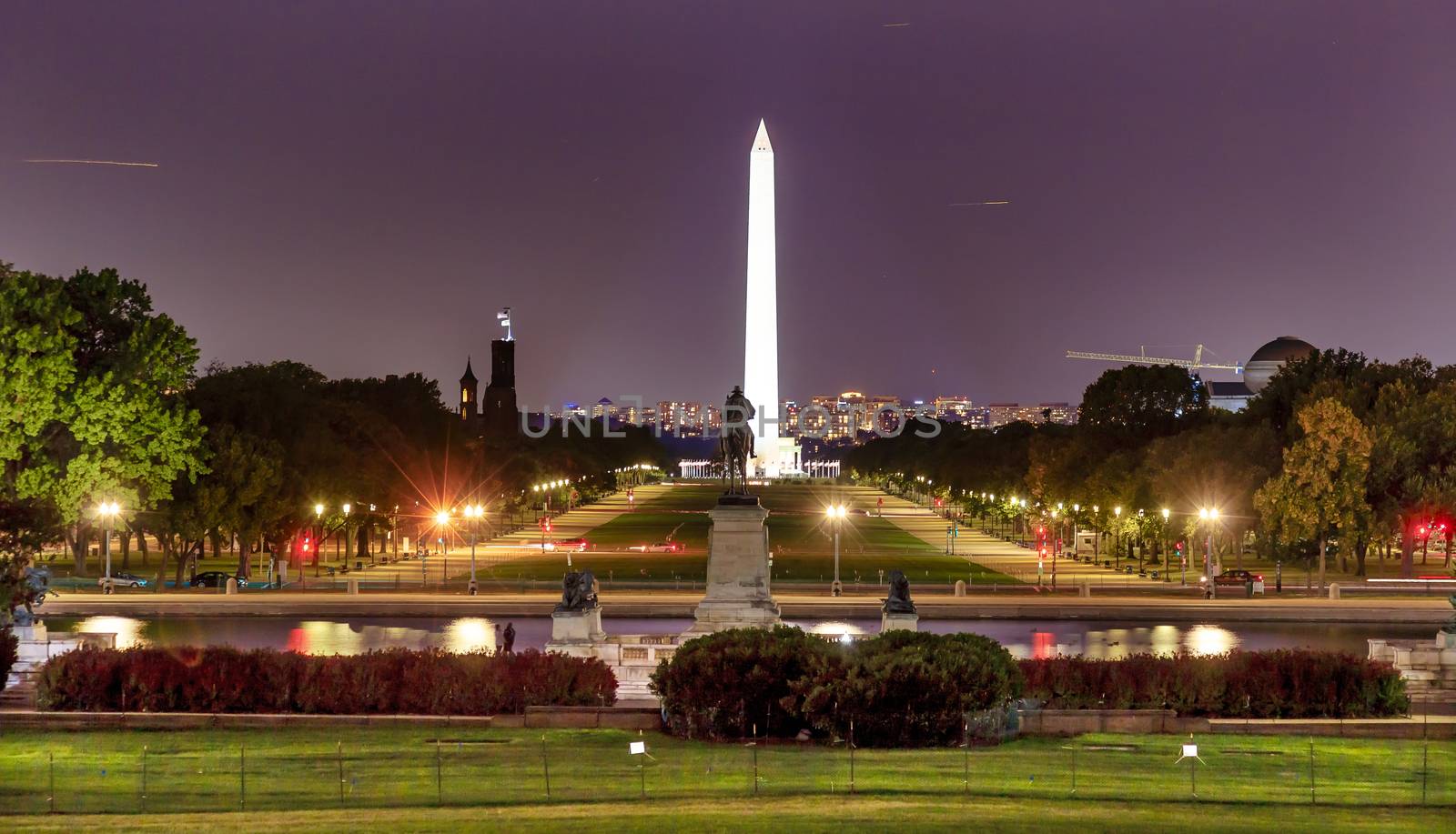 The Mall Smithsonian Washington Monument Evening Washington DC by bill_perry