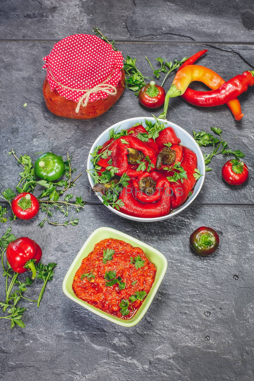 Ajvar, a delicious roasted red pepper dish by Slast20