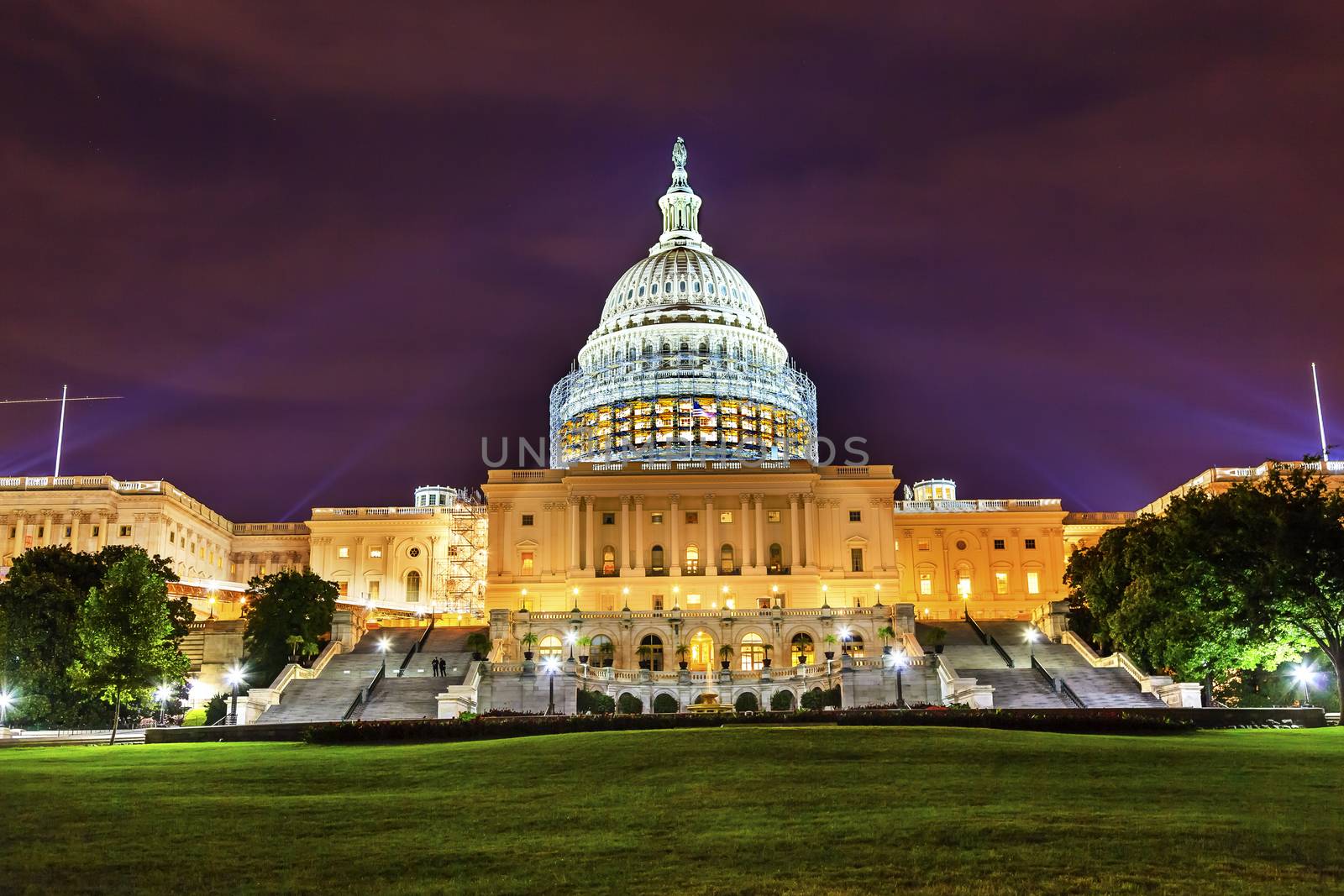 US Capitol South Side Construction Night Stars Washington DC by bill_perry