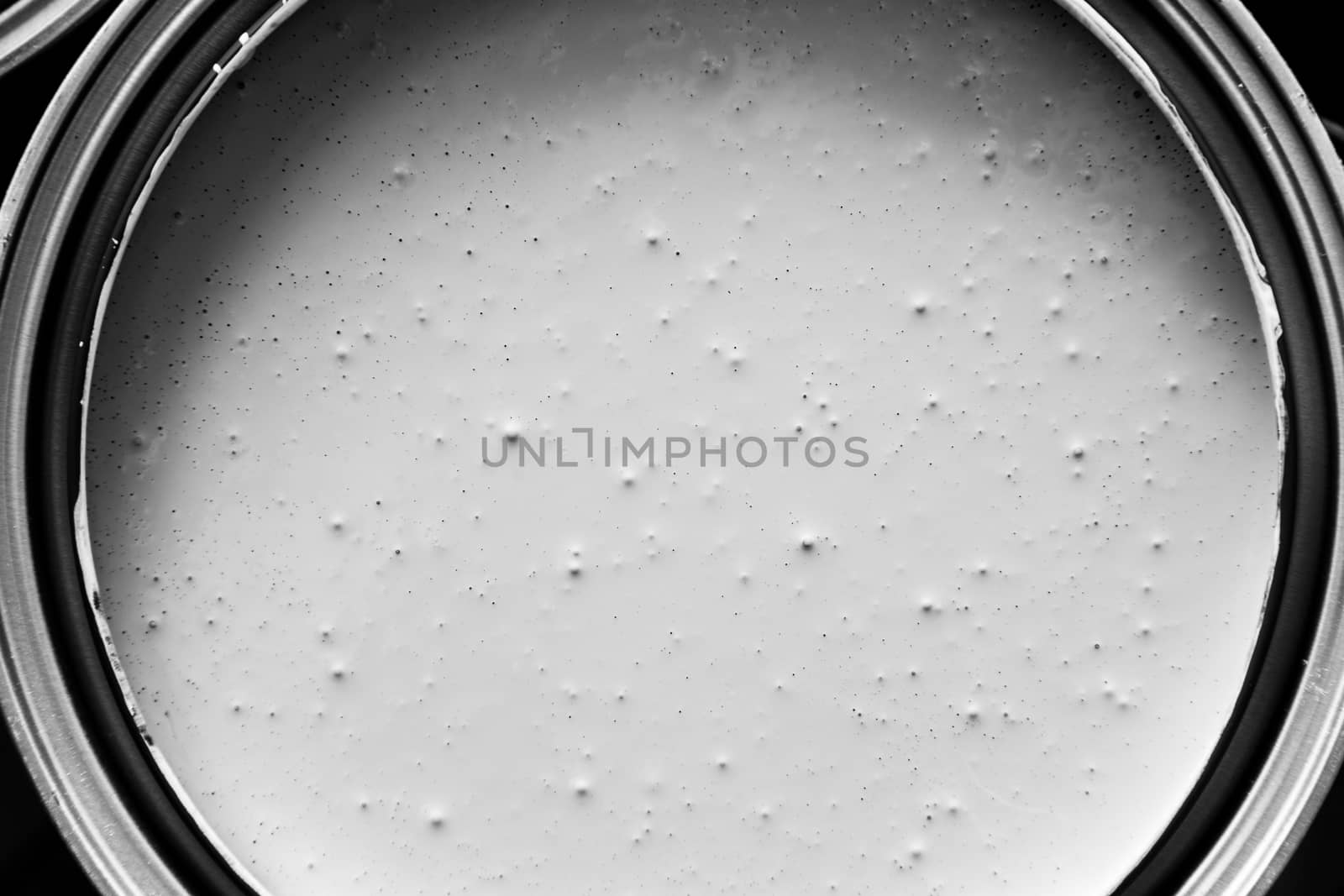 Macro Photo of Gray Paint Texture and Bubbles in Paintcan