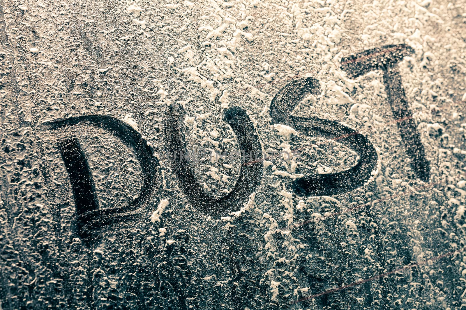 Dust Word on a Dusty Window by aetb