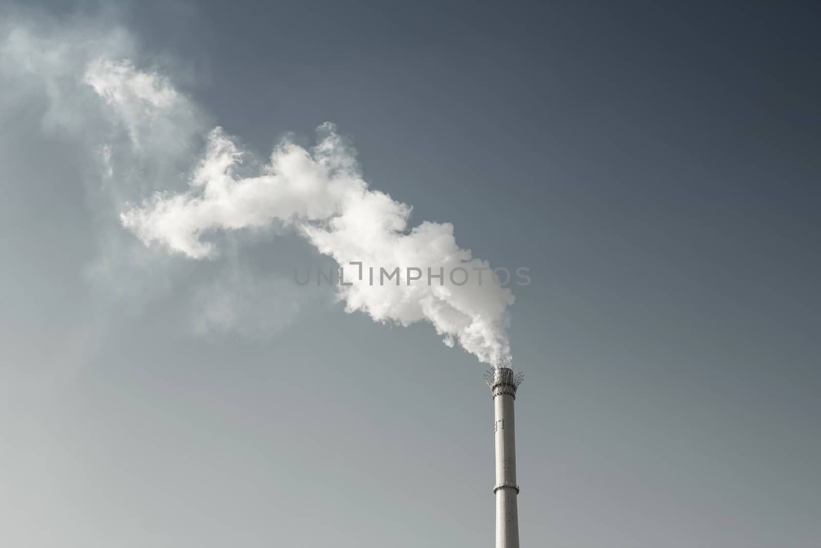 Smoke and chimney,in Beijing