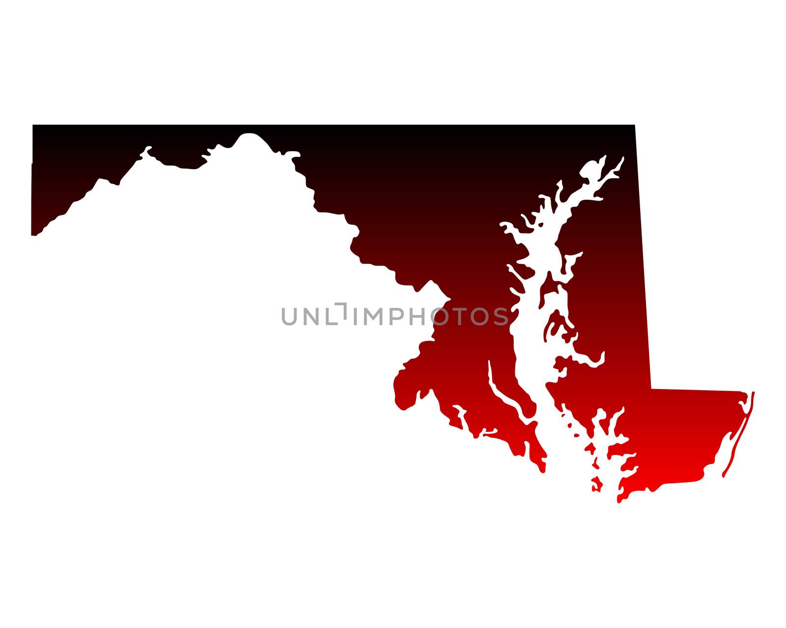 Map of Maryland by rbiedermann