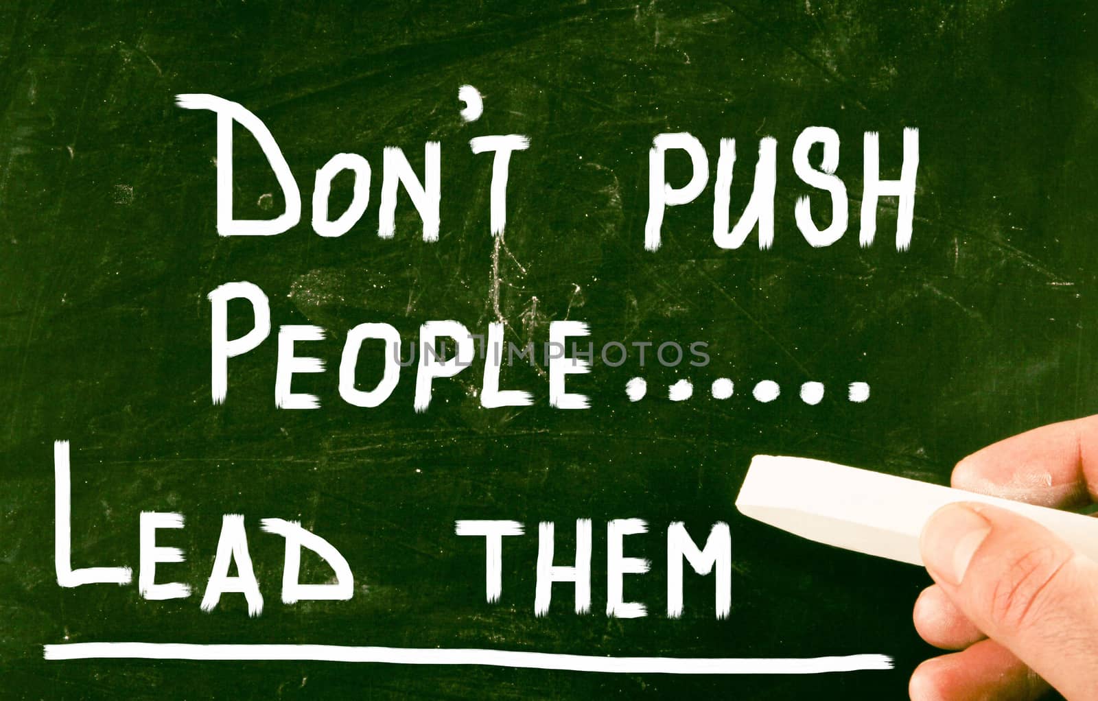don't push people lead them