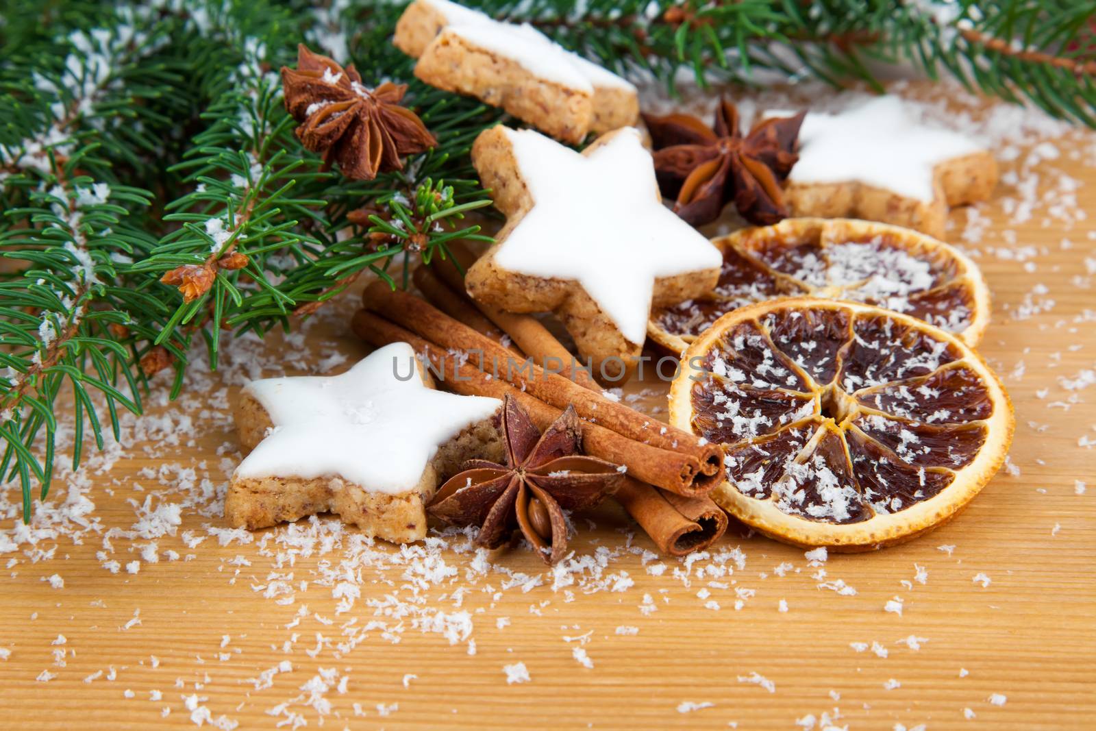Christmas cookies with festive decoration