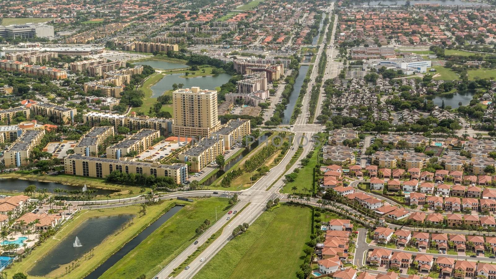 Aerial view of Miami Downtown by derejeb