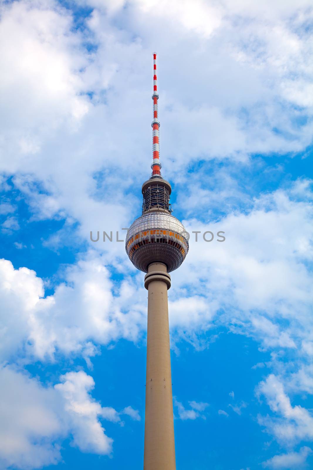 The TV Tower located on the Alexanderplatz in Berlin, Germany