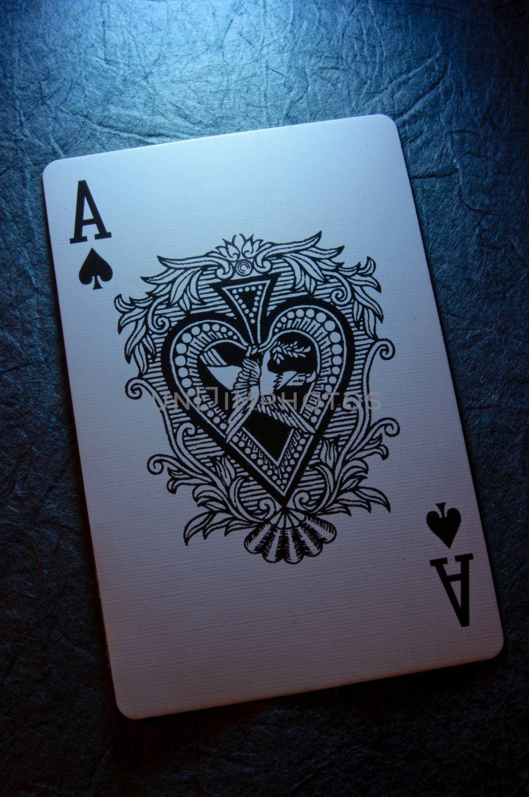 Close up of ace of spades card