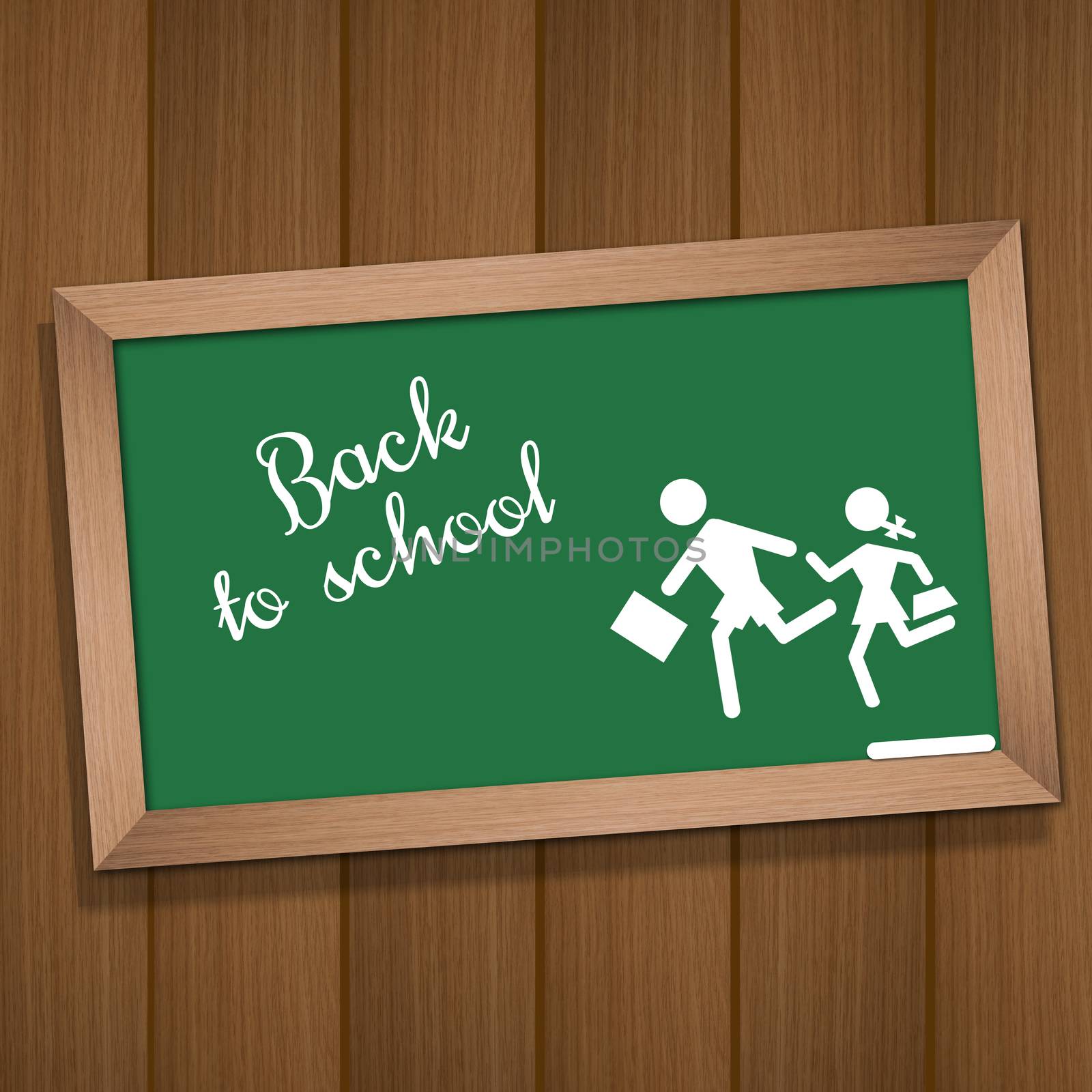 illustration of blackboard for Back to school