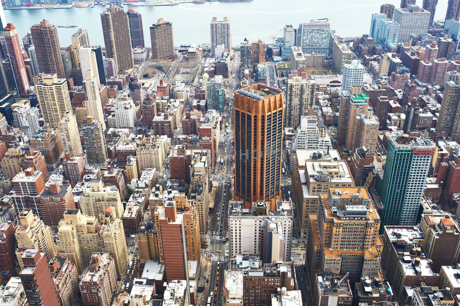 Cityscape view of Manhattan from Empire State Building, New York City, USA