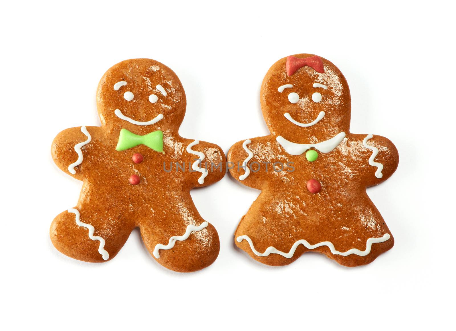 Christmas gingerbread couple cookies by haveseen