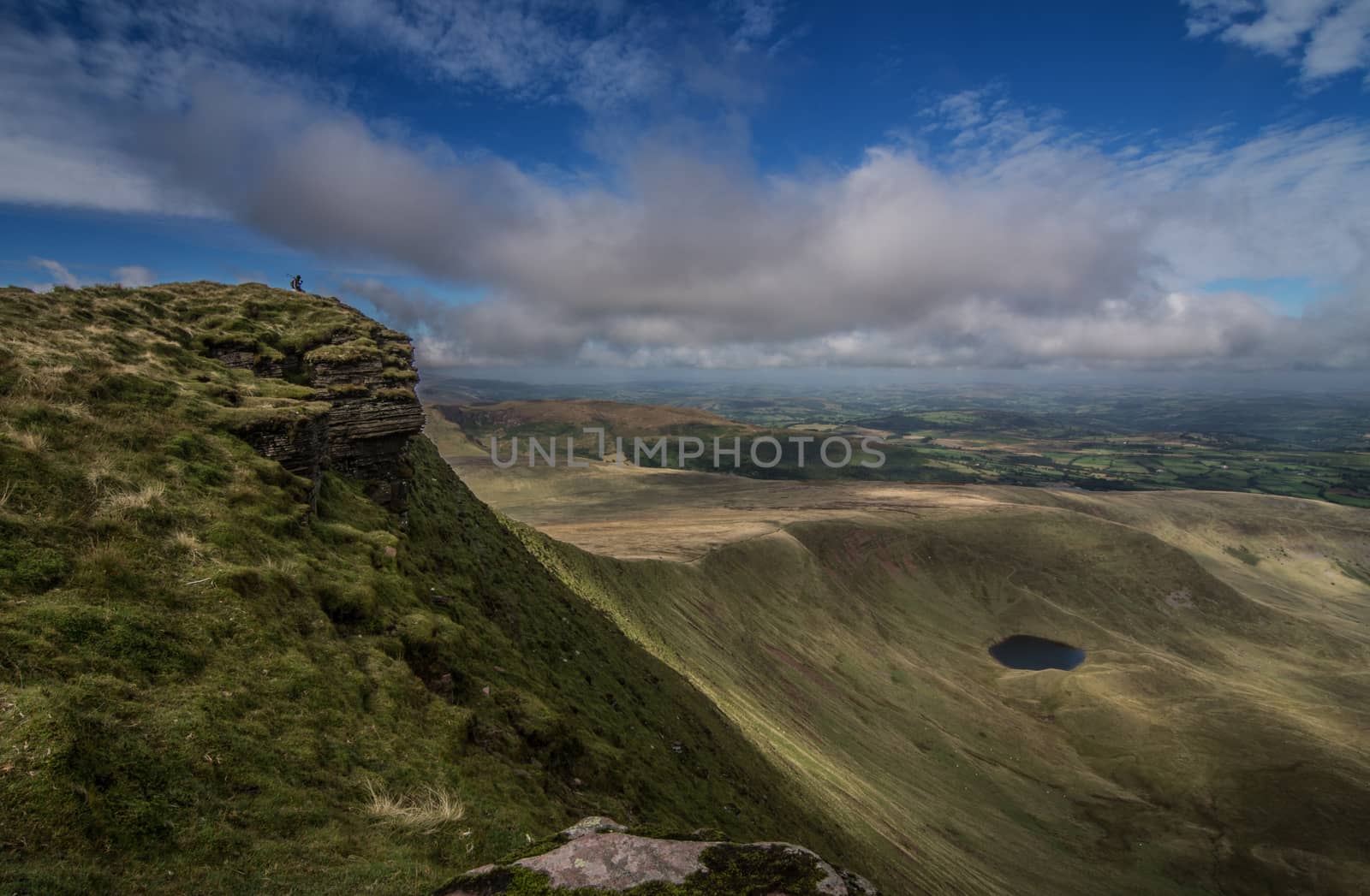 A view over the Brecon Beacons in Wales, from Corn Du, the second higher peak in Southern Britain