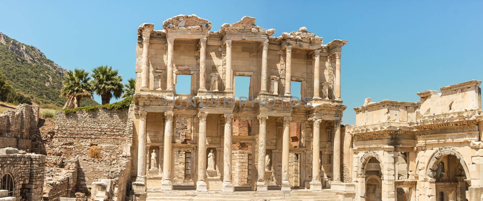 The ancient library of Ephesus in Turkey