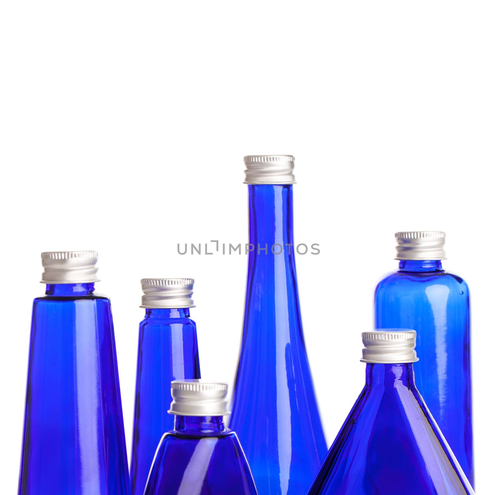 Little blue bottles isolated by rufatjumali