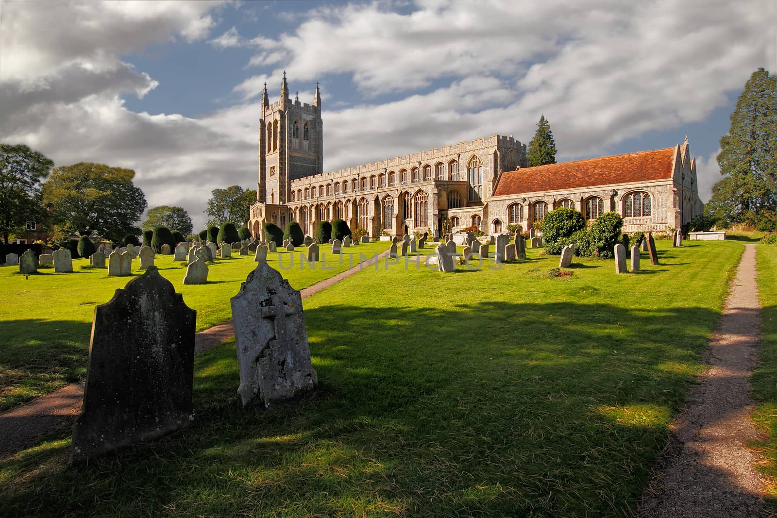 The Holy Trinity church at Long Melford was built in the fifteenth century.