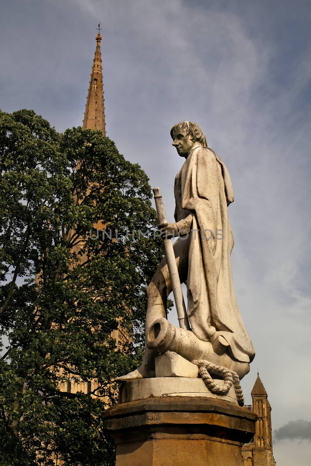 Horatio Nelson was one of Britains most heroic leaders. This statue stands near to Norwich Cathedral in his home county of Norfolk.