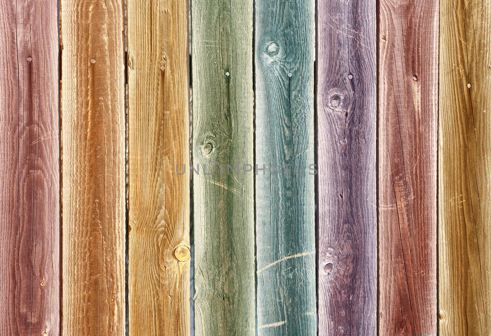Background from multi-coloured wooden boards by yurii_bizgaimer