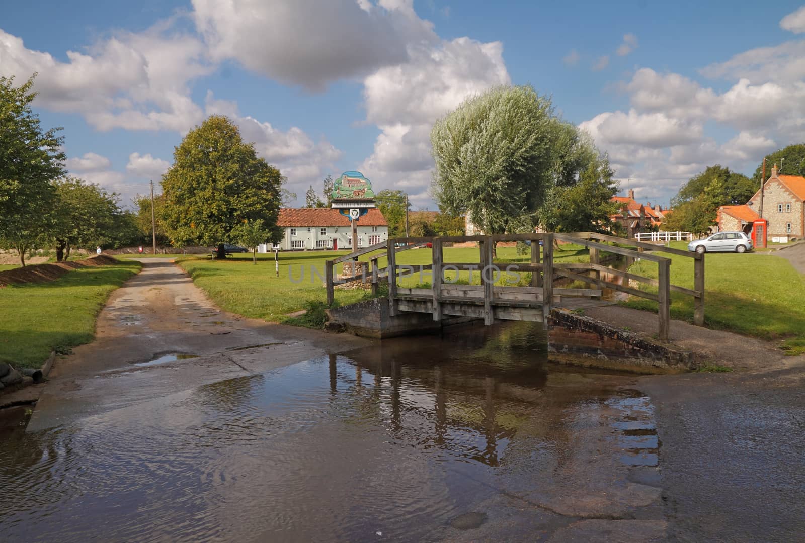 South Creake is a village in Norfolk England with a small stream running through it.
