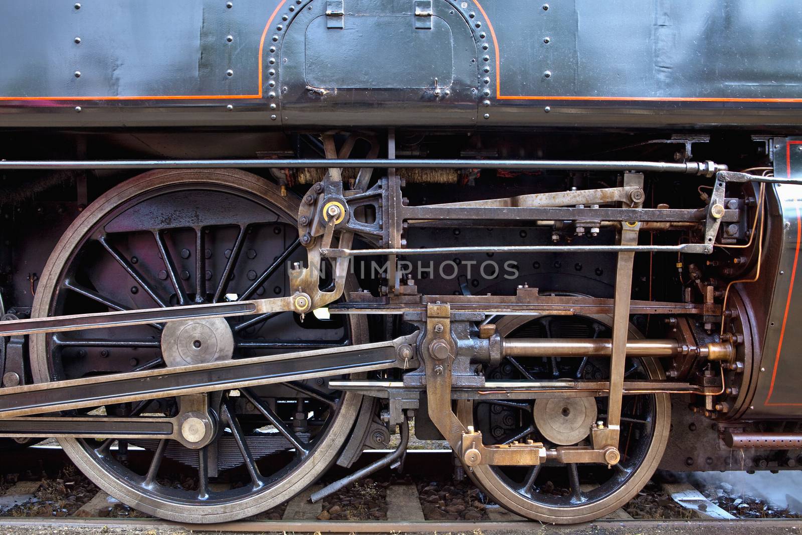 wheels of steam locomotive by courtyardpix