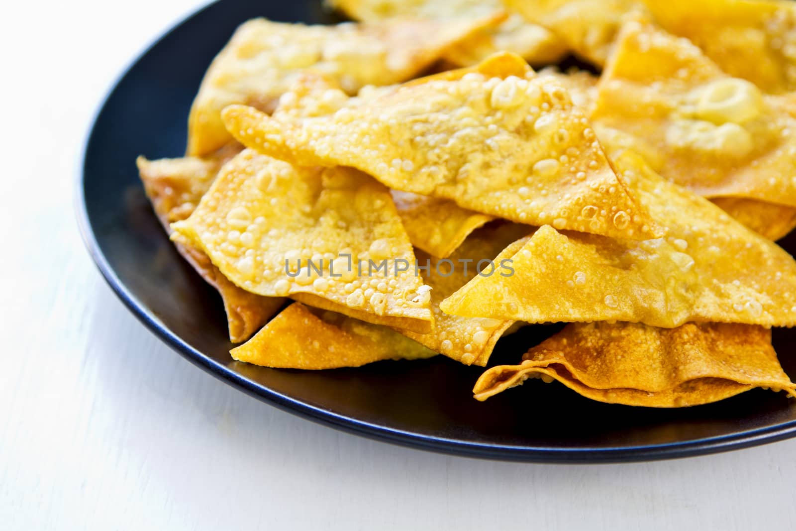 Deep fried Wonton pastry with Thai sweet chili sauce