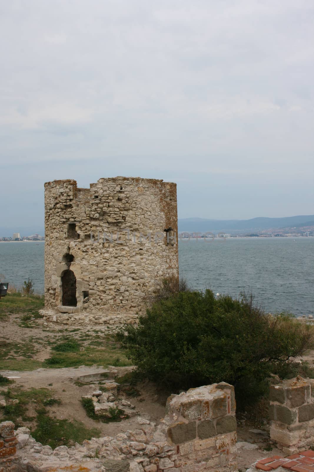 Ancient tower in Nessebar, Bulgaria