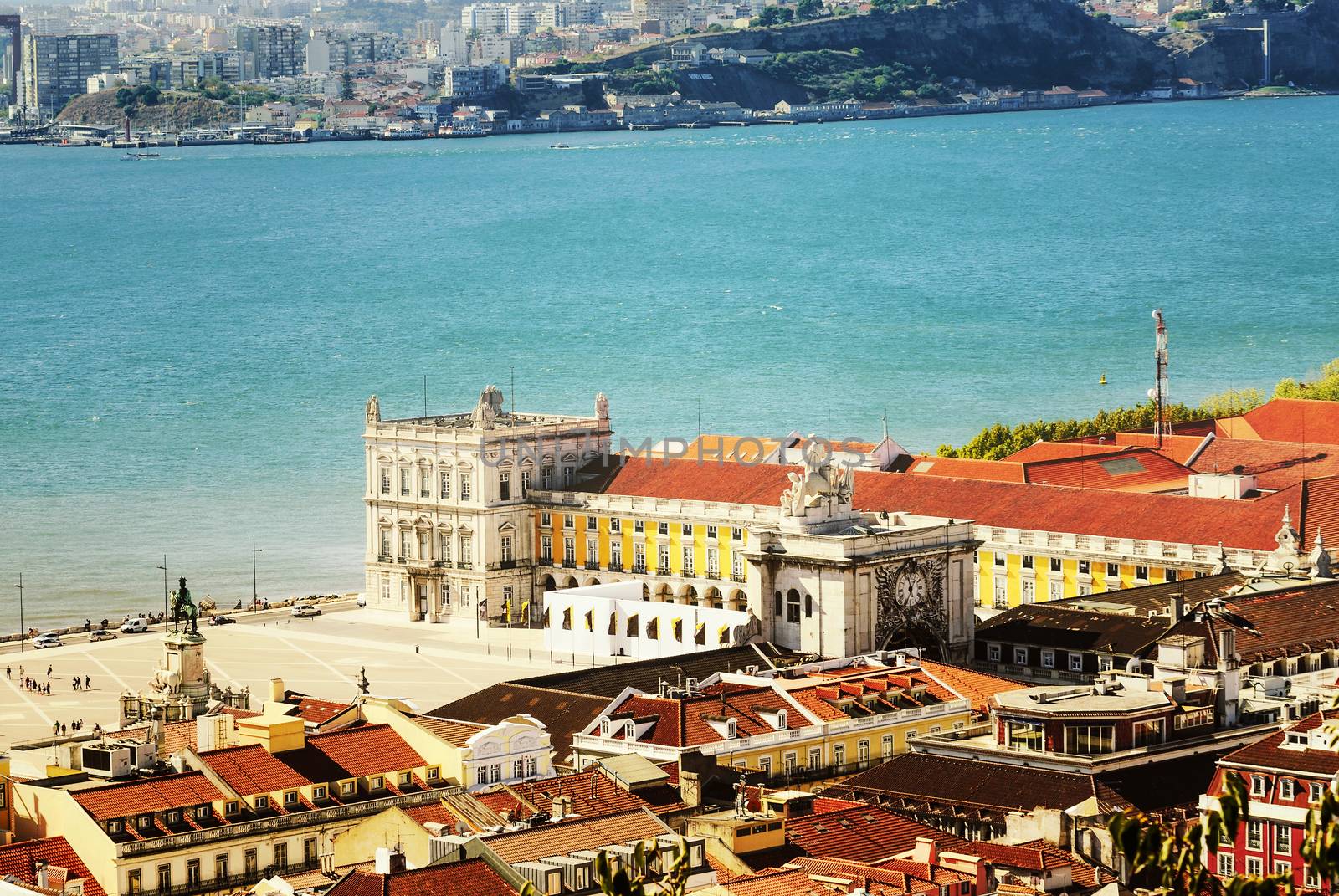 Lisbon central square Praca de Comercio, Portugal  by ventdusud