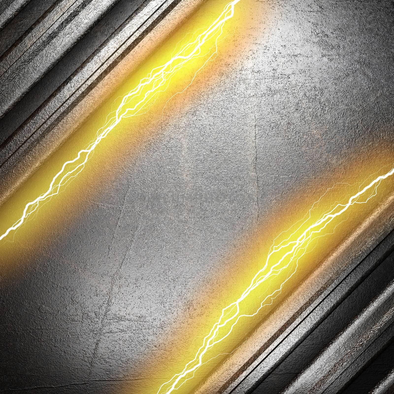 metal background with electric lightning by videodoctor