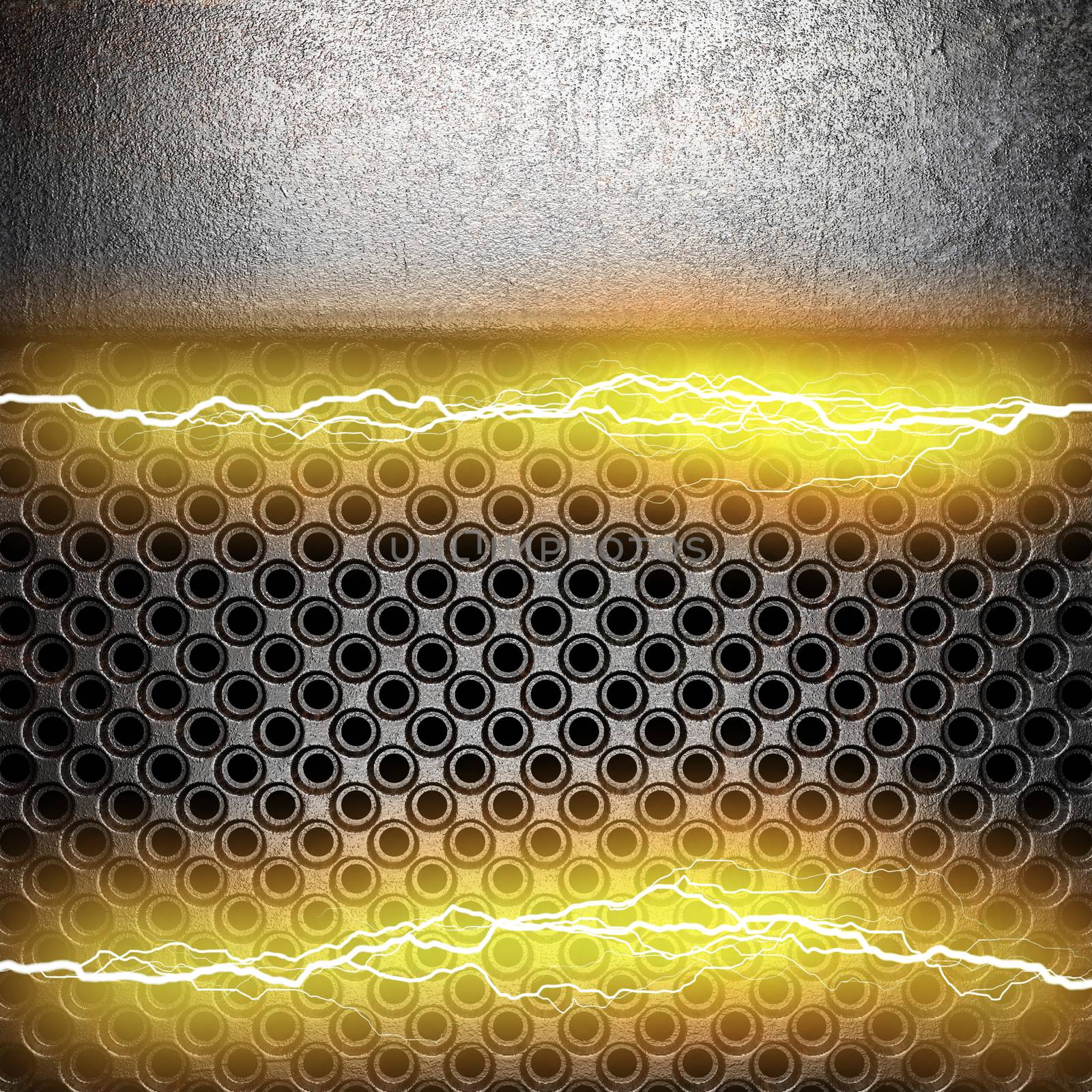 metal background with electric lightning by videodoctor