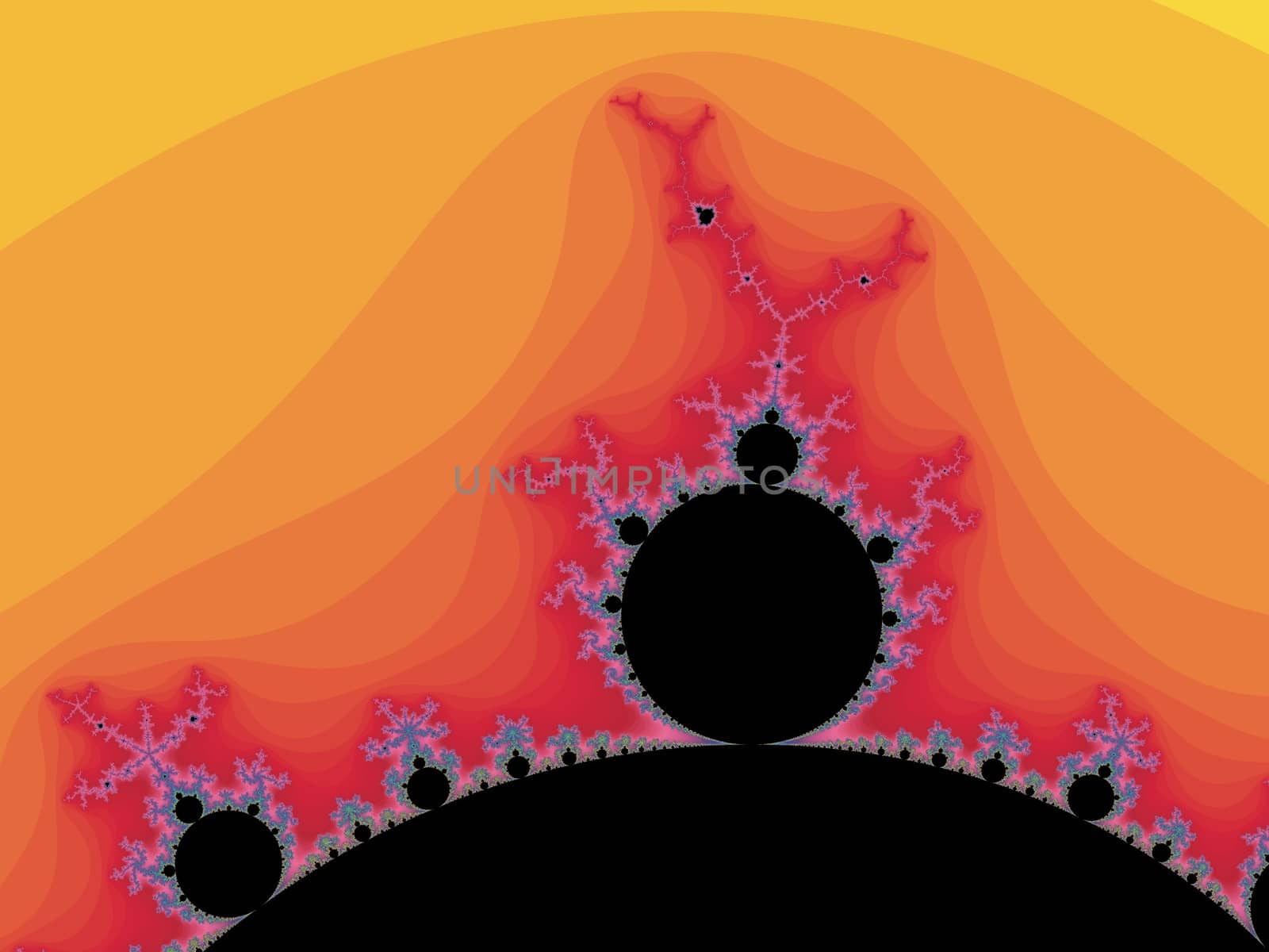 Digital computer graphic - rendering. Patterned fractal background on a bright colors for design