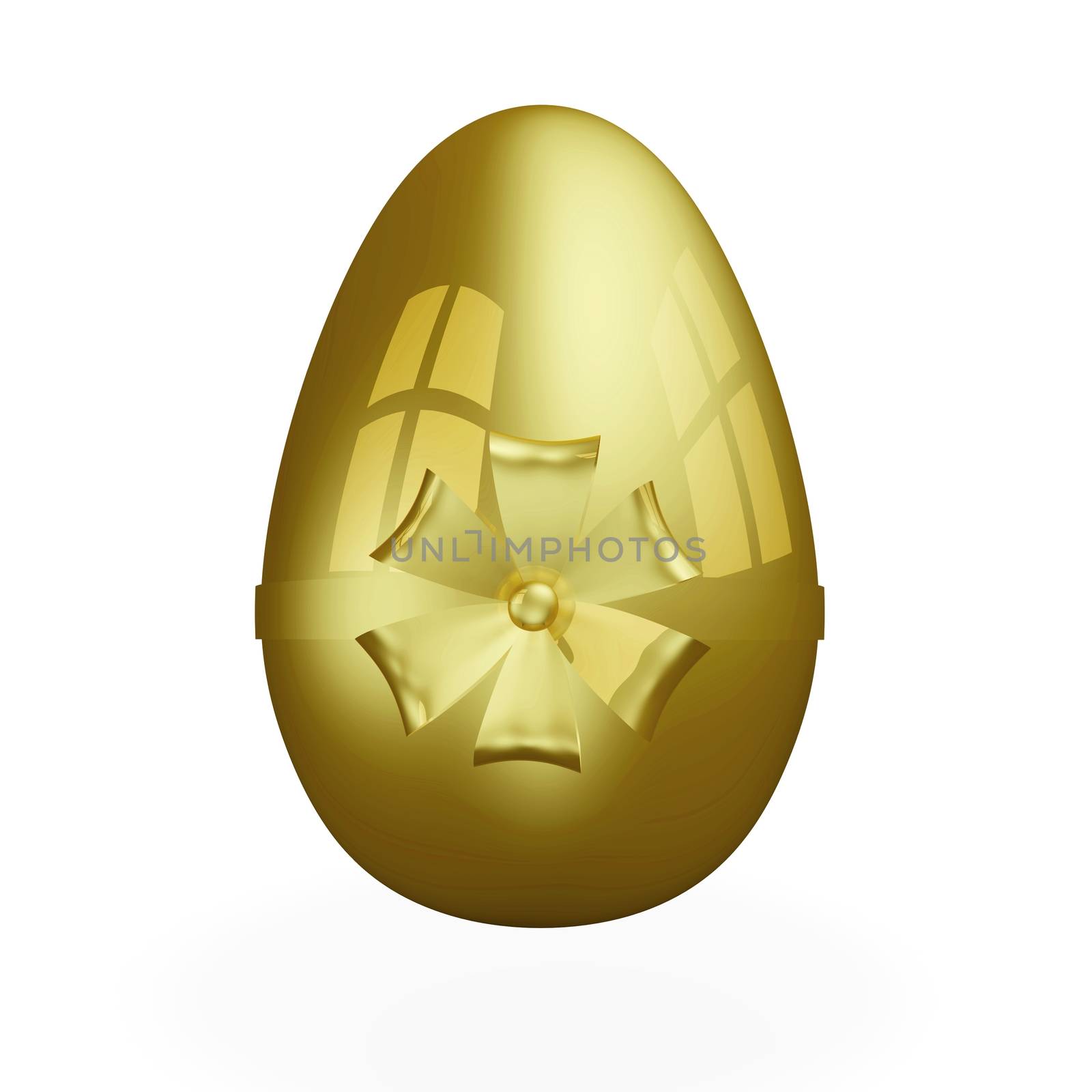 Gold Egg with Golden Bow and Ribbon by RichieThakur