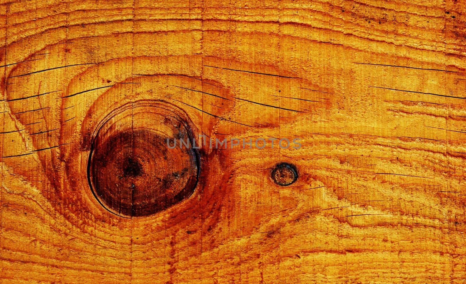 Coarse natural wood grain background texture with an eye or knot. 
