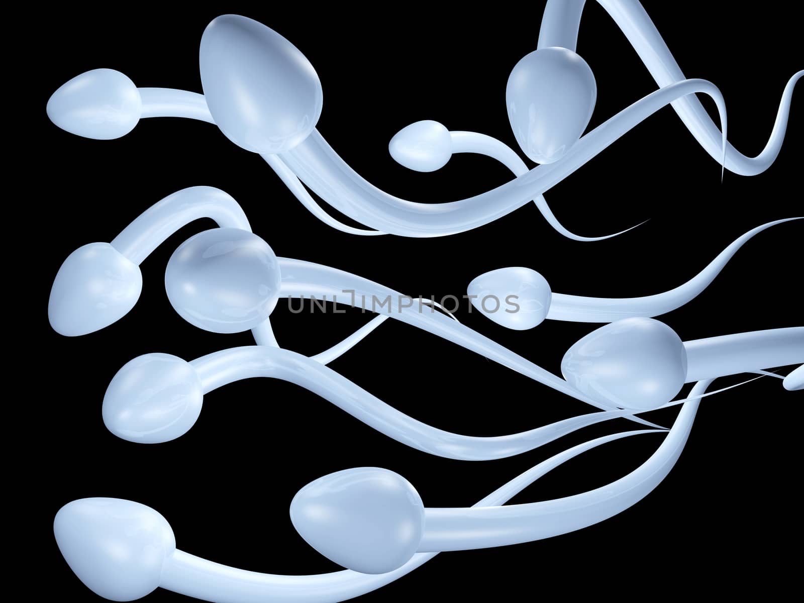 Sperms Swimming Illustrated in 3D by RichieThakur